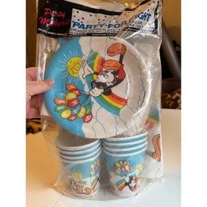 Vintage Mickey Mouse Birthday Party Supplies Set 8 Guest Rainbow Party Makers